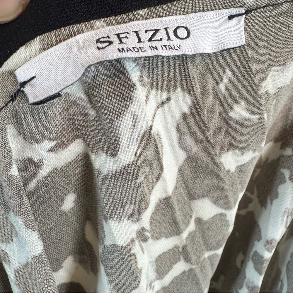 Sfizio Made in Italy Black & White Floor Length Print Maxi Skirt size 8/L - Picture 16 of 16